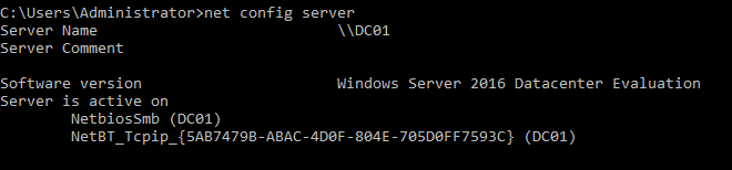 Server with NetBIOS enabled