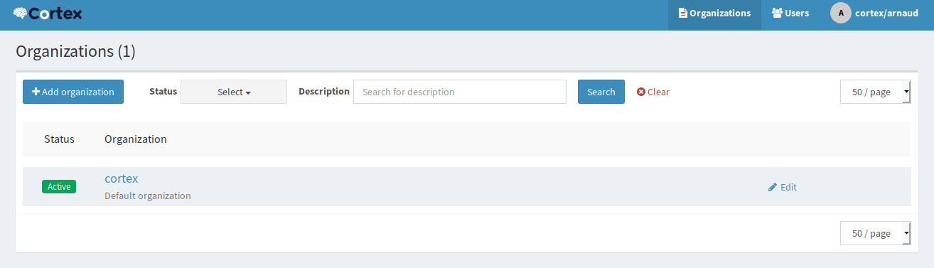 Cortex Default Org