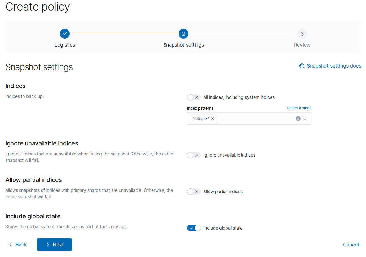 Snapshot Policy