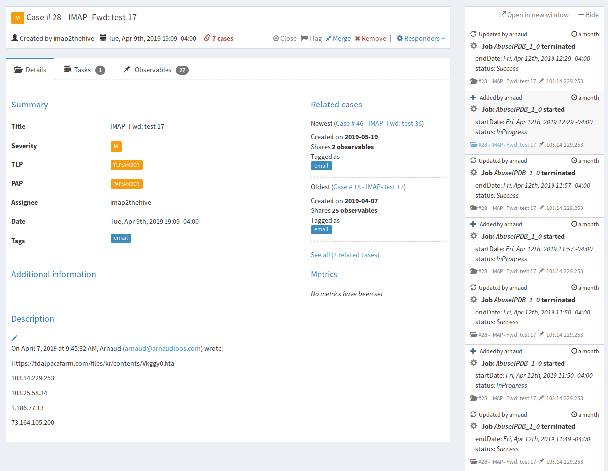 Observable tags